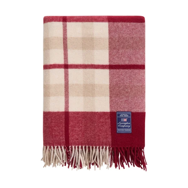 Lexington Plaid Red-beige Checked laine recyclée 130x170 cm Red-beige