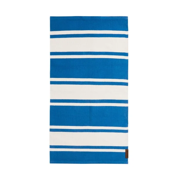 Lexington Tapis Organic Striped Cotton 170x240 cm Blue-white