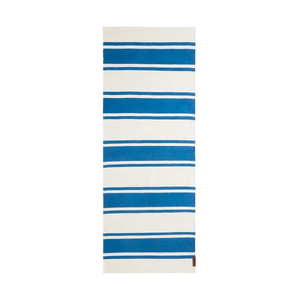 Lexington Tapis Organic Striped Cotton 80x220 cm Blue-white