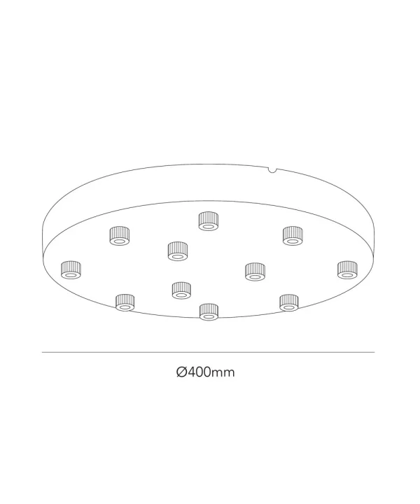 Light Point - Ceiling Base Ø400/11 Suspensions White