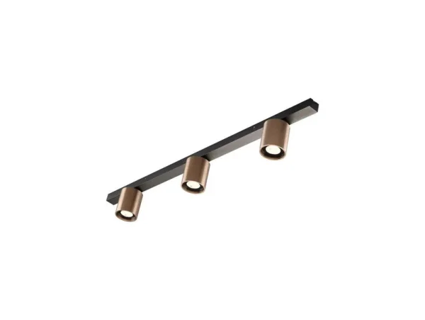 LIGHT-POINT - Focus Mini plafonnier LED L70, bronze, à 3 lampes
