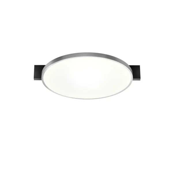 Light-Point - Inlay Round C2 Plafonnier Matt Black/Satin Silver