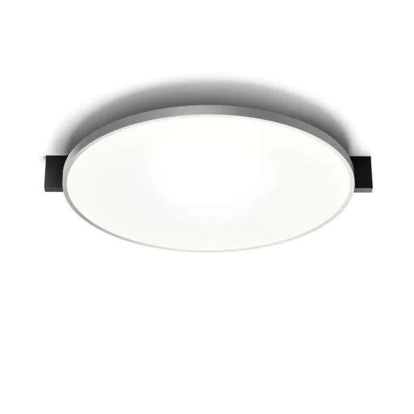 Light-Point - Inlay Round C3 Plafonnier Matt Black/Satin Silver