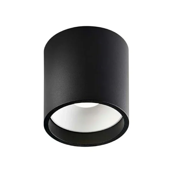 LIGHT-POINT -  Plafonnier Solo 1 Round, noir, IP54, 8 cm