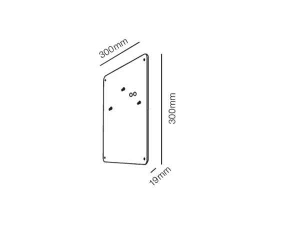 LIGHT-POINT - Rørhat Sous-Plaque 30x30 Acier Inox