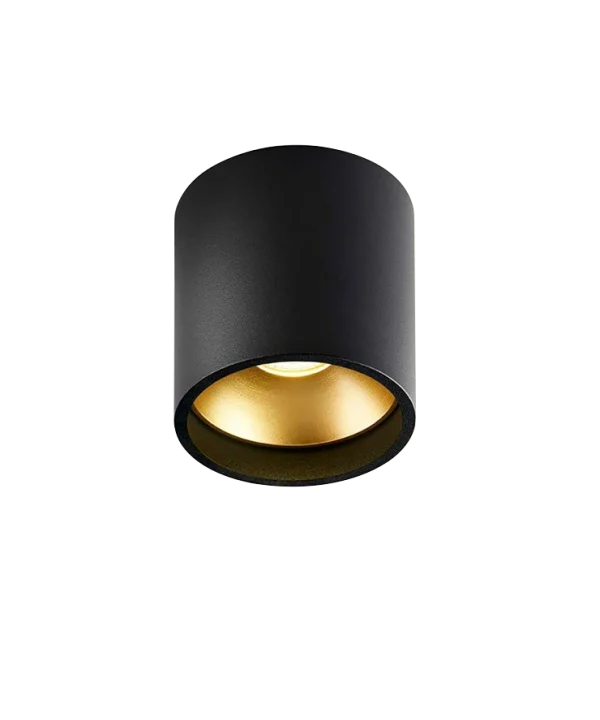 Light Point - Solo 1 Plafonnier Rond 6W 3000K Noir/Or