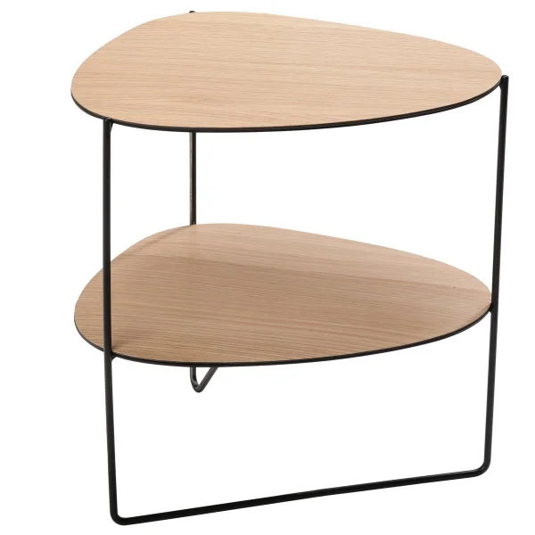 LIND DNA Table d'appoint Curve Double Chêne