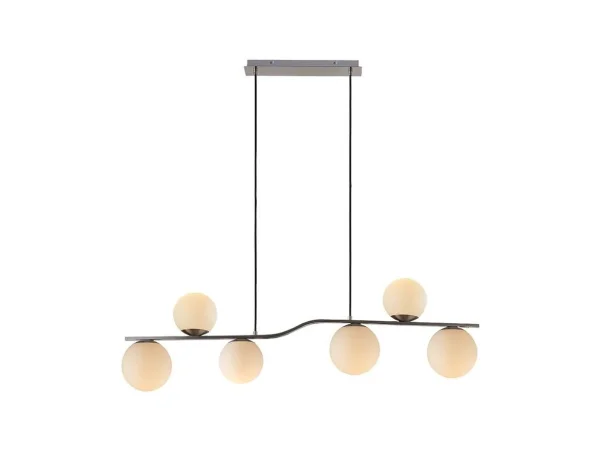 Lindby - Avalyn Suspension Opal/Nickel