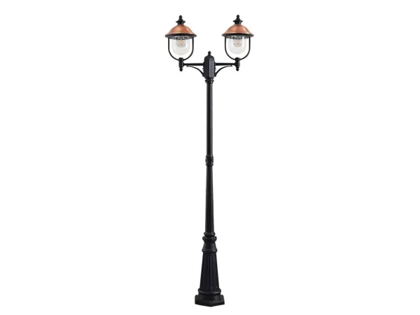 Lindby - Clint 2 Lampadaire de Parc Black/Copper