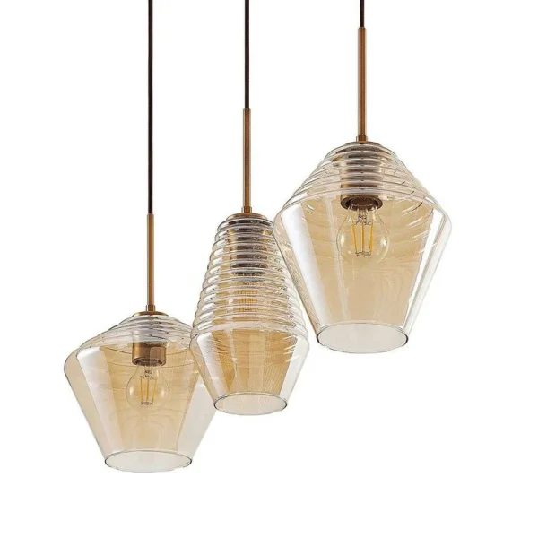 Lindby - Ekkis 3 Suspension Amber