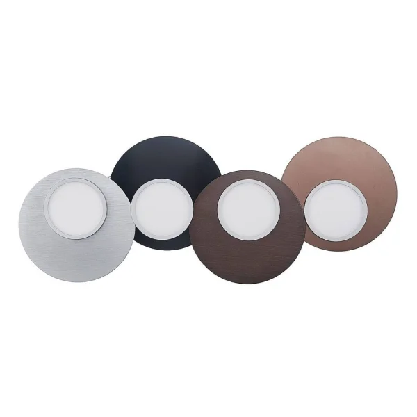 Lindby - Enavi 4 Plafonnier LED Black/Brown/Silver