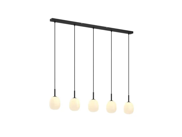 Lindby - Etiena 5 Suspension Opal/Black