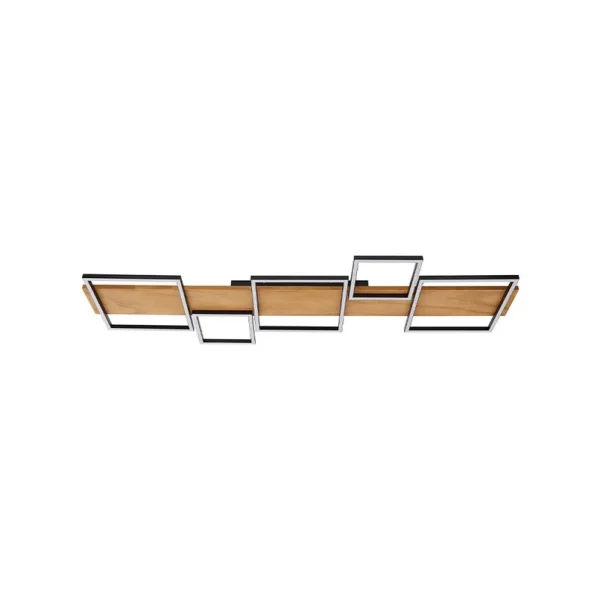 Lindby - Galad 5 LED Plafonnier Bois