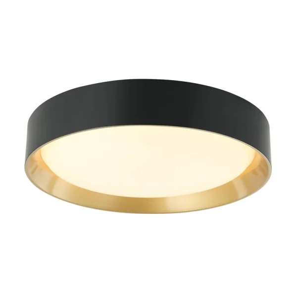 Lindby - Kambia LED Plafonnier Ø55 Black/Gold