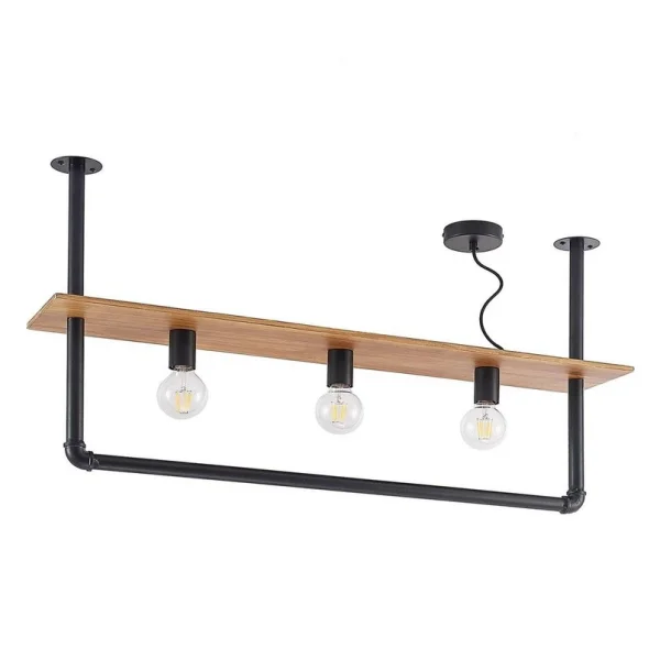 Lindby - Kirista 3 Plafonnier Wood