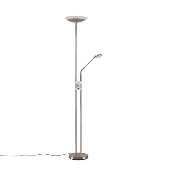 Lindby - Lampadaire Jonne LED nickel satiné