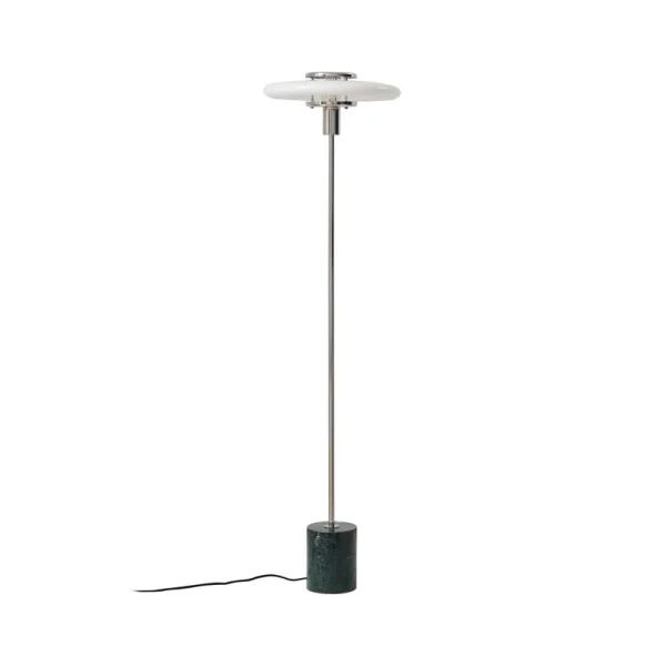 Lindby - Lampe sur pied Branford Marbre blanc/Vert Rétro