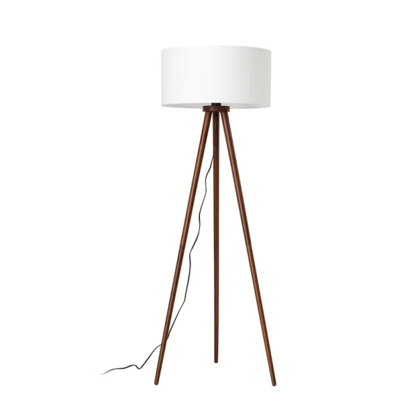 Lindby - Lampe sur pied Charlia, bois de noyer blanc, hauteur 150 cm