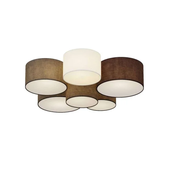 Lindby - Laurenz 6 Plafonnier Grey/White/Brown