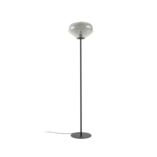 Lindby - Lelia lampe sur pied hauteur 150 cm gris fumé verre métal