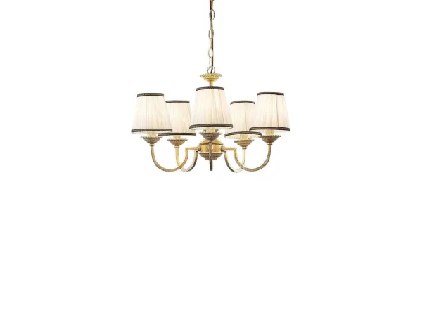 Lindby - Lumiel 5 Lustre Cream/Antique Brass