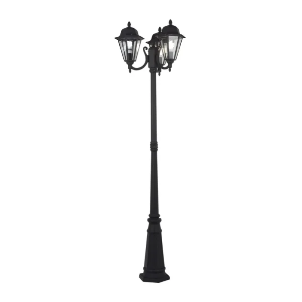Lindby - luminaire d'extérieur Edana 212 cm à 3 lampes anthracite E27 IP44
