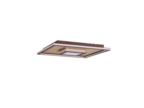 Lindby - Pekela Square LED Plafonnier L60 Rust/Matt Gold