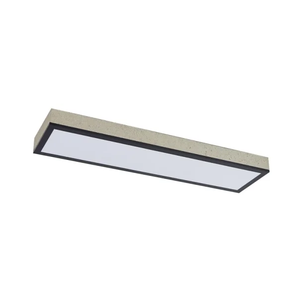 Lindby - Plafonnier LED Laviona, CCT, à intensité variable, béton, 80 cm