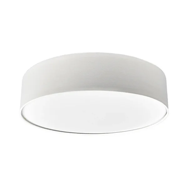Lindby - Plafonnier Sebatin Ø50 crème/blanc/nickel