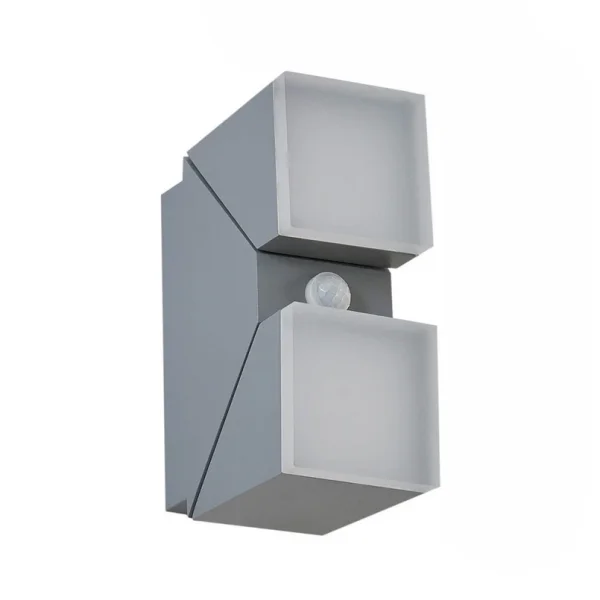 Lindby - Sally LED Extérieur Applique Murale w/Capteur Gris