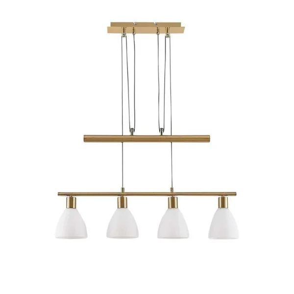 Lindby - Simeon Suspension White/Brass