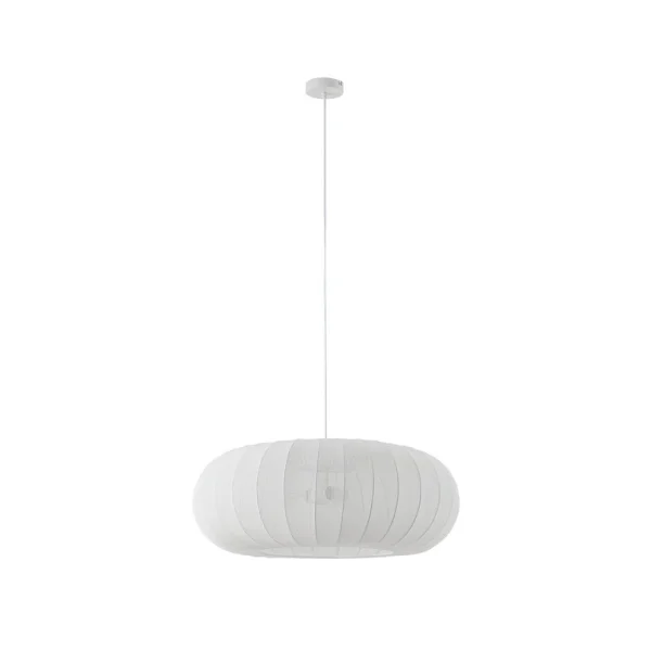 Lindby - Suspension Helin, blanche, Ø 70 cm, 3 x E27, textile