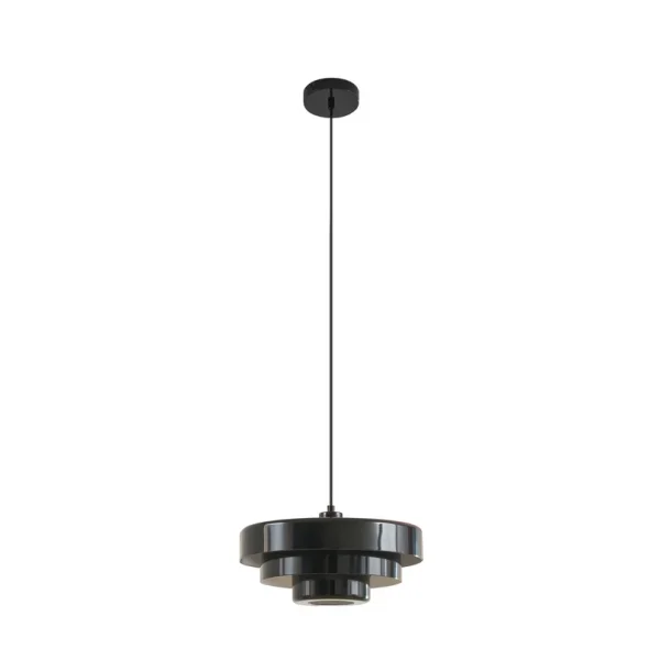 Lindby - Suspension Tivra noire Ø 35 cm E27