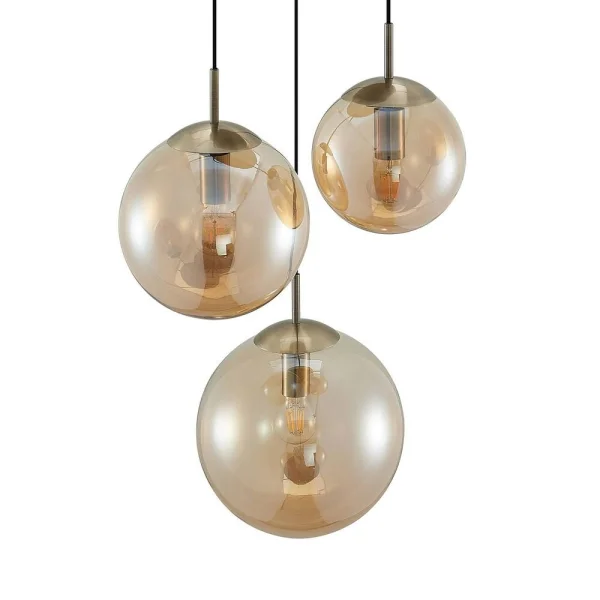 Lindby - Teeja 3 Cluster Suspension Amber