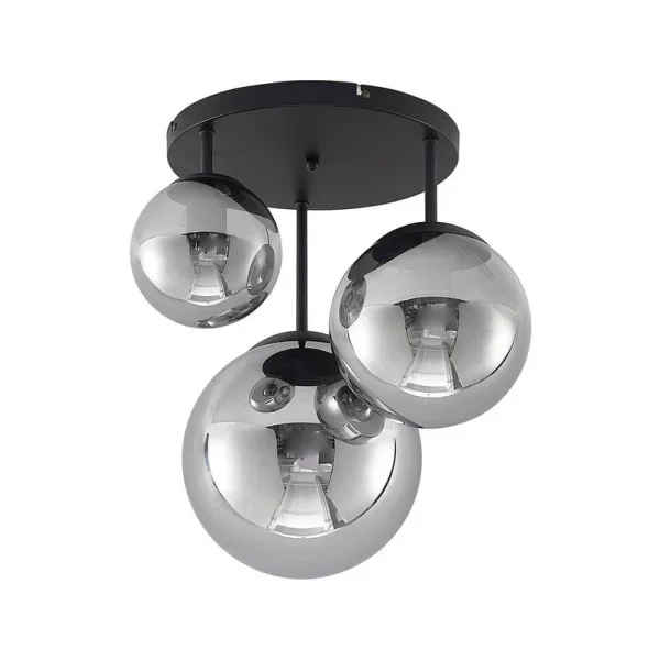 Lindby - Teeja 3 Round Plafonnier Smoke