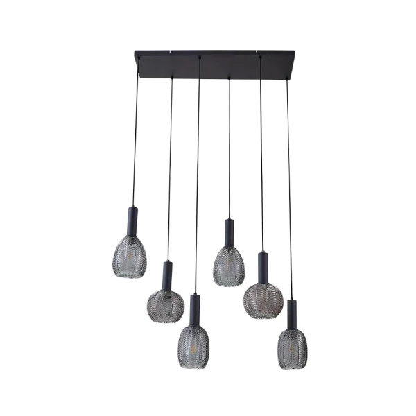 Lindby - Tolli 6 Suspension Gris/Noir