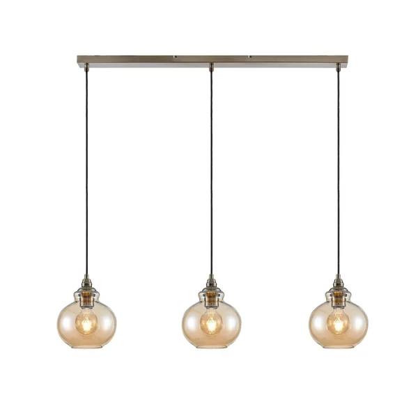 Lindby - Tymoni Suspension Amber/Wood