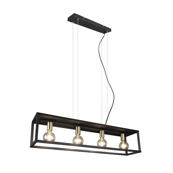 Lindby - Ubanio 4 Suspension Black/Brass