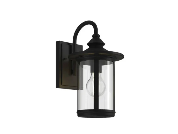 Lindby - Zayn Applique Murale d'Extérieur Black/Clear