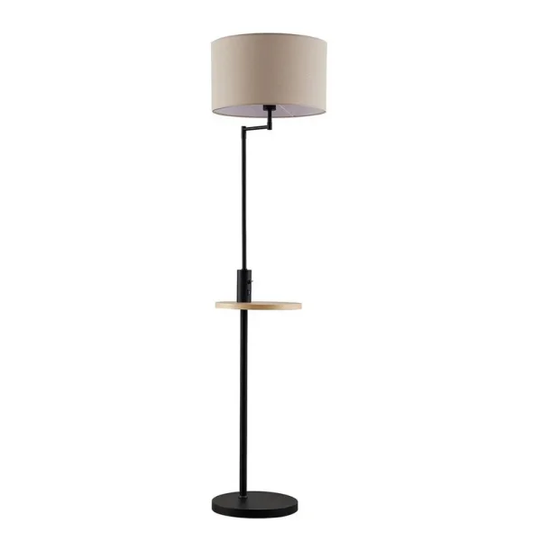 Lindby - Zinia Lampadaire Black/Grey/Wood