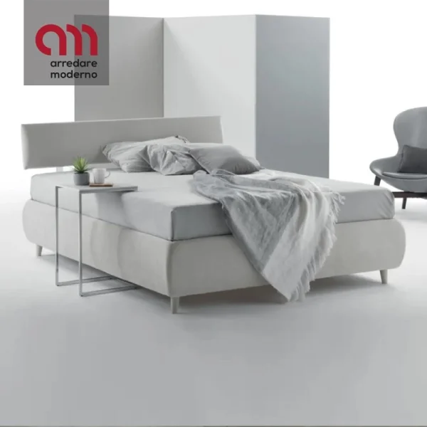 Lit Nicole Tessile Ergogreen simple de rangement