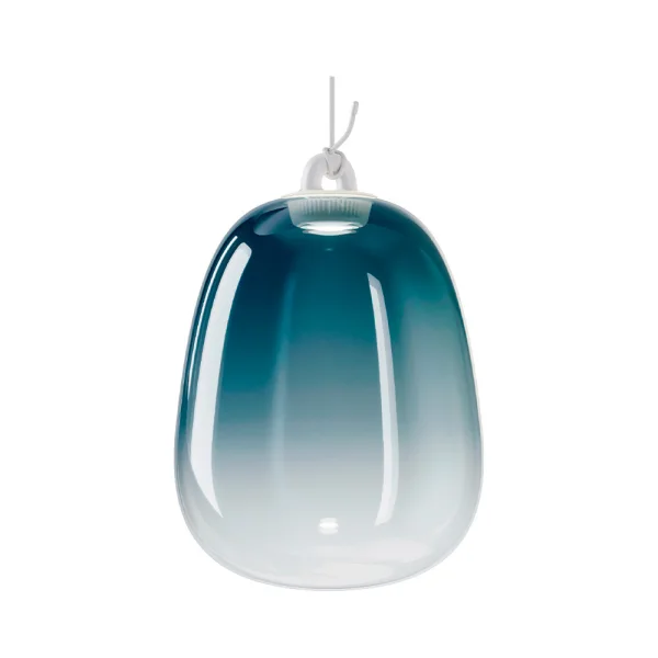 Lodes - Oblò Suspension Large 2700K Azure Acier/Blanc