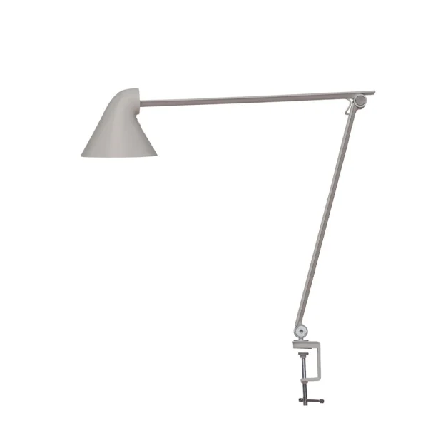 Louis Poulsen Lampe de bureau NJP Gris clair, clips, 2700k