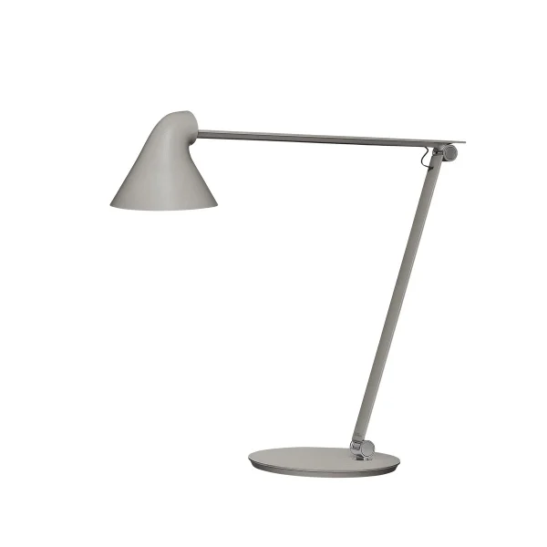 Louis Poulsen Lampe de bureau NJP Gris clair, repose-pieds, 3000k