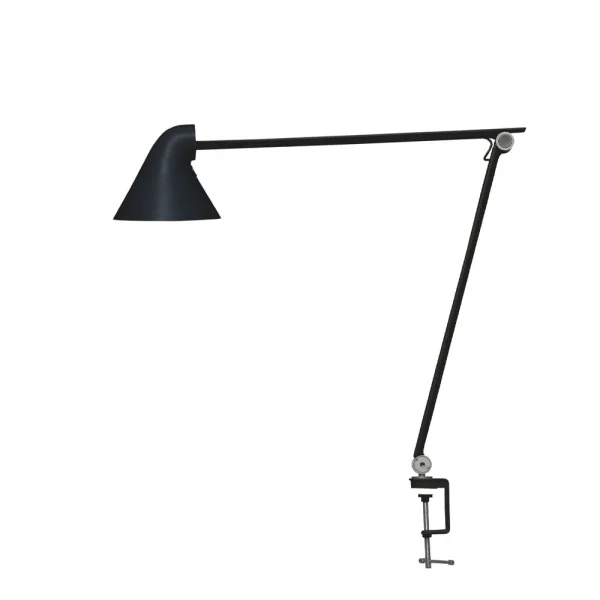 Louis Poulsen Lampe de bureau NJP Noir, clips, 2700k