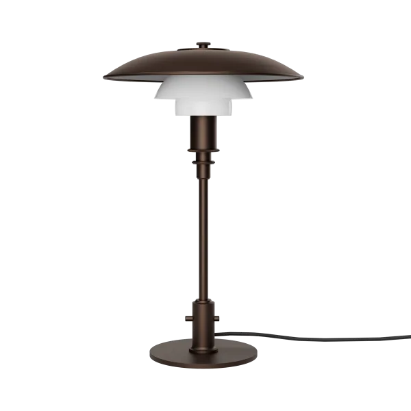 Louis Poulsen Lampe de table PH 3/2 Luna Aged brass-verre opale