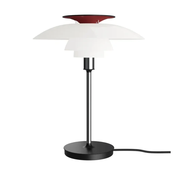 Louis Poulsen Lampe de table PH 80 Verre opalin blanc, chromé