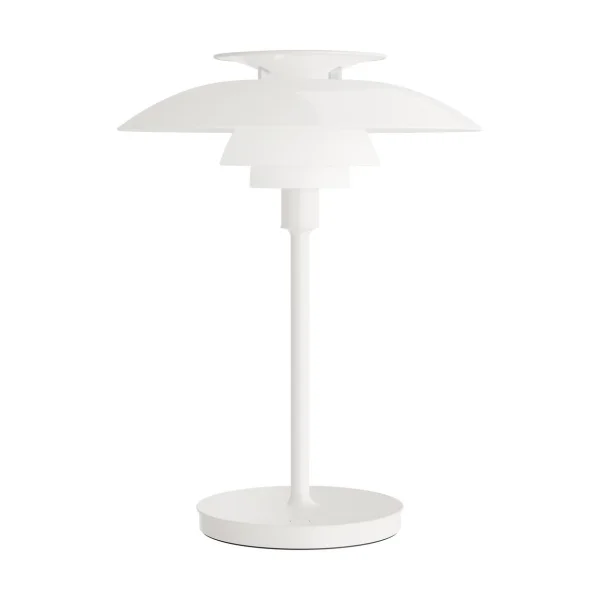 Louis Poulsen Lampe de table portable PH 80 Verre opalin blanc, blanc