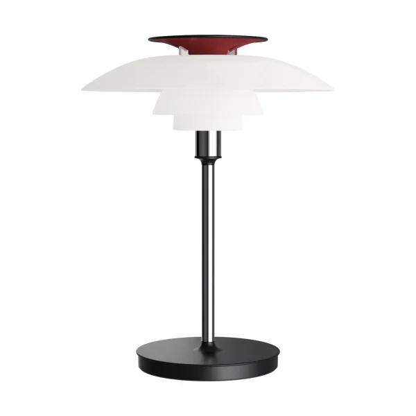 Louis Poulsen Lampe de table portable PH 80 Verre opalin blanc, chromé