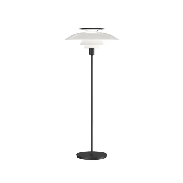 Louis Poulsen Lampe sur pied PH 80 dimmable Noir-acrylique blanc opale